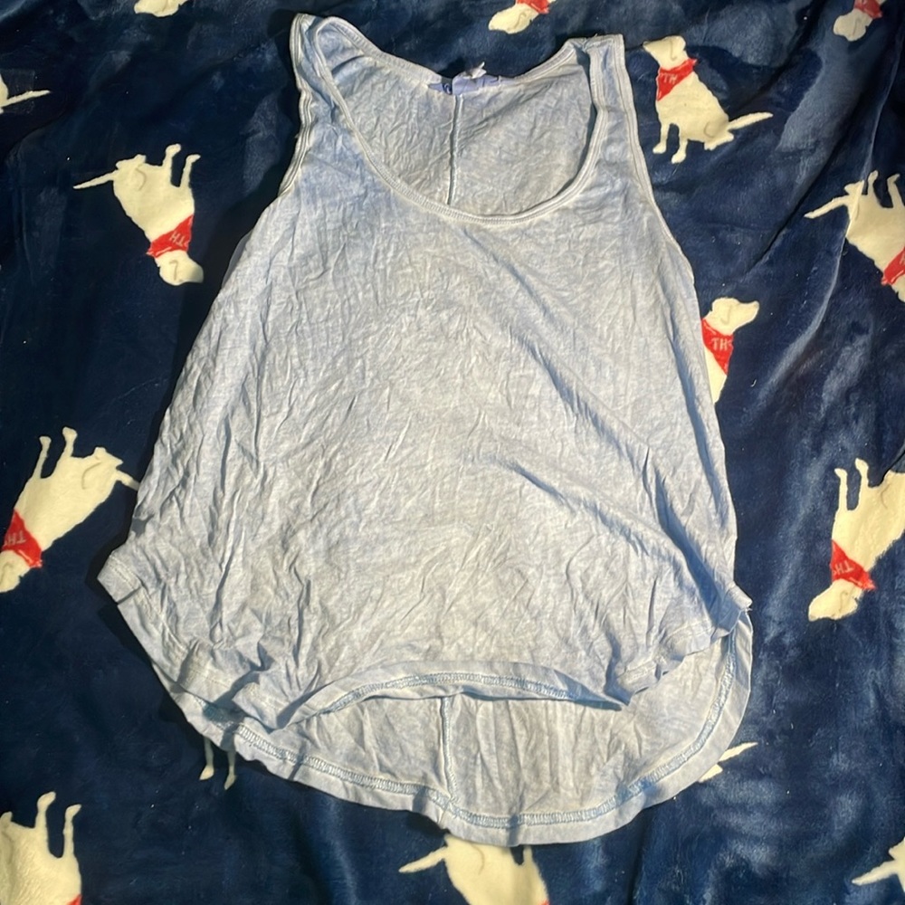 Blue washout tank top